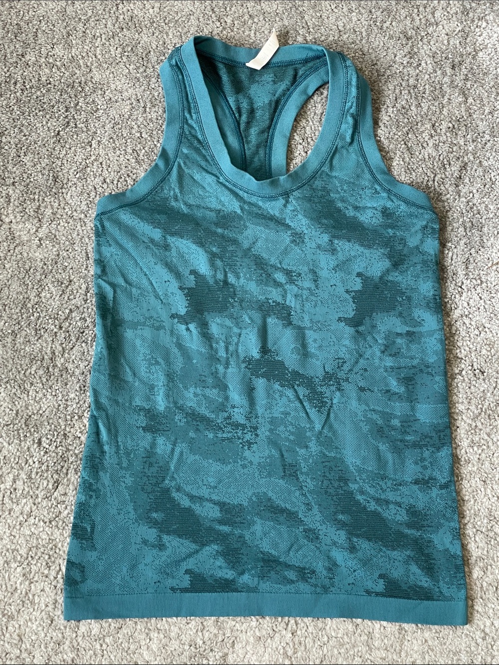 EC Athleta Momentum Seamless Camo Tank Top - Teal - Size Small